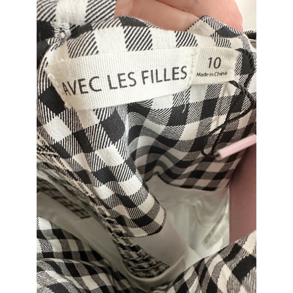 Avec Les Filles Gingham Dress Size 10 Black White Retro Vintage Inspired NWT - Picture 7 of 8